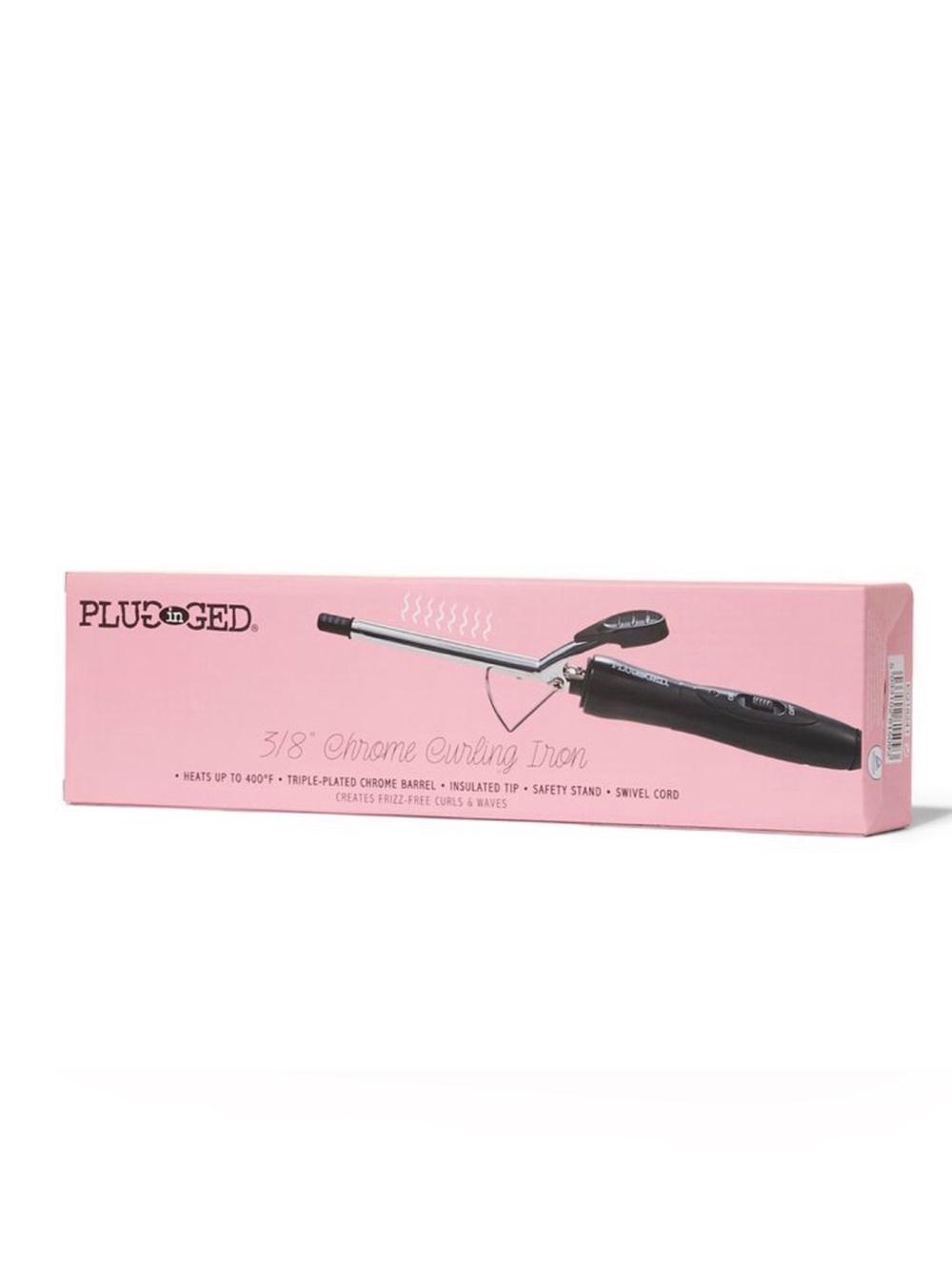3/8" Chrome Curling Iron in Black